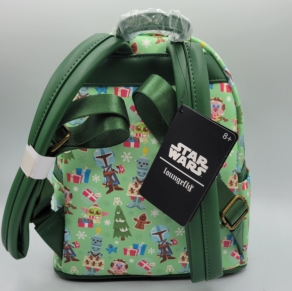 Loungefly Star Wars The Mandalorian Chibi Holidays Backpack - Picture 4 of 8